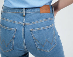 Wrangler High Rise Skinny Damskie Spodnie Jeansowe That Way W27HKRP23 112319126