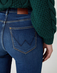Spodnie Jeansowe Damskie Wrangler High Skinny Dana W27HCY437