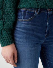Spodnie Jeansowe Damskie Wrangler High Skinny Dana W27HCY437
