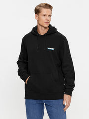 Bluza Z Kapturem Męska Wrangler Hoodie Washed Black 112343376 W658018282