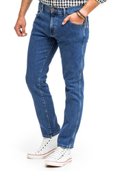 Męskie Spodnie Wrangler Larston Jeansowe Cool Blue W18SKT32Q 112145868
