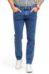 Męskie Spodnie Wrangler Larston Jeansowe Cool Blue W18SKT32Q 112145868