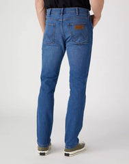 Wrangler Larston Męskie Spodnie Jeansowe Aries Blue W18SAG42A 112329012