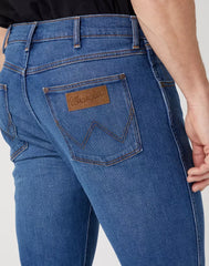Wrangler Larston Męskie Spodnie Jeansowe Aries Blue W18SAG42A 112329012