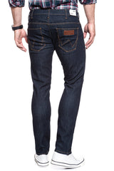 Męskie Spodnie Wrangler Larston Jeansowe Jeansy Dark Rinse W18SP690A 112127578