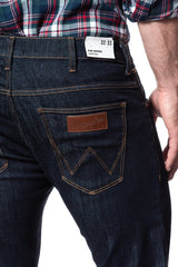 Męskie Spodnie Wrangler Larston Jeansowe Jeansy Dark Rinse W18SP690A 112127578