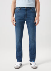 Wrangler Larston Męskie Spodnie Jeansowe Jeansy Dżinsy Blue Spruce 112350652 W18S018019