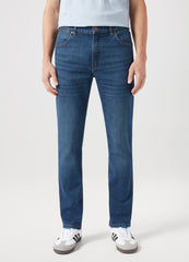 Wrangler Larston Męskie Spodnie Jeansowe Jeansy Dżinsy Blue Spruce 112350652 W18S018019