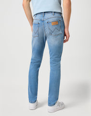 Wrangler Larston Męskie Spodnie Jeansowe Clever Blue W112352836