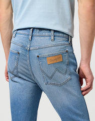 Wrangler Larston Męskie Spodnie Jeansowe Clever Blue W112352836