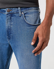 Wrangler Larston Męskie Spodnie Jeansowe Garner Blue W112350846