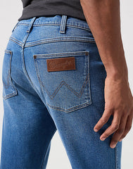 Wrangler Larston Męskie Spodnie Jeansowe Garner Blue W112350846
