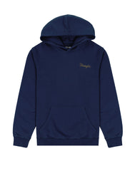 Wrangler Logo Hoodie Męska Bluza z Kapturem Nierozpinana Navy Blue W654I4114