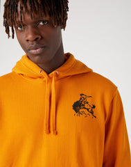 Wrangler Logo Hoodie Męska Bluza Z Kapturem Nierozpinana Kaptur Golden W656i4h43
