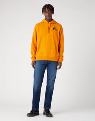 Wrangler Logo Hoodie Męska Bluza Z Kapturem Nierozpinana Kaptur Golden W656i4h43