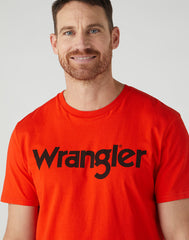 Wrangler Logo Tee Męski T-Shirt Koszulka z Nadrukiem Logo W7X1D3R42 112328985