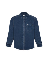 Wrangler Męska Koszula Jeansowa LS 1 Pkt Shirt Dark Stone 112350576 W5M9015411