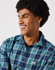 Koszula W Kratę Męska Wrangler LS 1 Pkt Shirt Hydro Indygo 112350492 W5A9017326