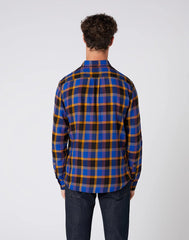 WRANGLER LS 1PKT BDOWN SHIRT COBALT BLUE W5A3ORB09 112130034
