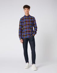 WRANGLER LS 1PKT BDOWN SHIRT COBALT BLUE W5A3ORB09 112130034