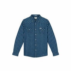 WRANGLER LS WESTERN SHIRT MĘSKA KOSZULA KRÓTKI RĘKAW LIGHT INDIGO W5A0NOX4E 112141400