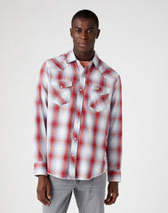 Wrangler LS Western Shirt Męska Koszula w Kratę Długi Rękaw Flame Red W5A0BJR06 112146085