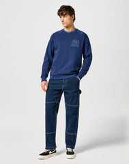 Męska Bluza Wrangler Casey Jones Sweatshirt Navy 112357366 W6J9017358