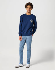 Męska Bluza Wrangler Crewneck SweatShirt Navy112357329 W6K0011976
