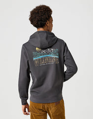 Męska Bluza Z Kapturem Wrangler Hoodie Faded Black 112357336 W6M9014116