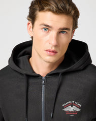 Wrangler Męska Bluza Graphic Zip Hoodie Faded Black 112362888