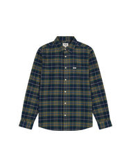 Męska Koszula Wrangler 1 Pkt Flannel Shirt Dusty Olive 112356769 W564017359