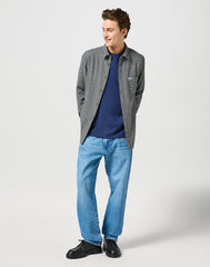 Męska Koszula Wrangler 1 Pkt Flannel Shirt Grey Black 112357253 W564008853