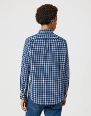 Wrangler Męska Koszula 1 Pkt Shirt Black Iris 112356771 W5X2017356