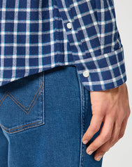 Wrangler Męska Koszula 1 Pkt Shirt Black Iris 112356771 W5X2017356