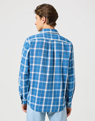 Męska Koszula Wrangler 1 Pkt Shirt Blue Indigo 112357249 W5X2013868