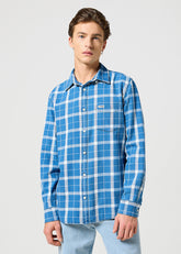 Męska Koszula Wrangler 1 Pkt Shirt Blue Indigo 112357249 W5X2013868