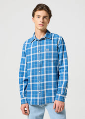 Męska Koszula Wrangler 1 Pkt Shirt Blue Indigo 112357249 W5X2013868
