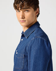 Męska Koszula Wrangler 1 Pkt Shirt Dark Stone 112357190 W5X2015411