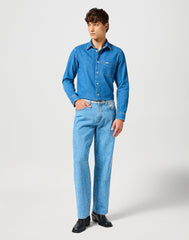 Męska Koszula Wrangler 1 Pkt Shirt Mid Stone 112357191 W5X2014179