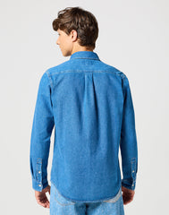 Męska Koszula Wrangler 1 Pkt Shirt Mid Stone 112357191 W5X2014179