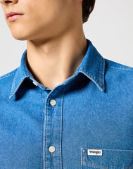 Męska Koszula Wrangler 1 Pkt Shirt Mid Stone 112357191 W5X2014179
