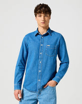 Męska Koszula Wrangler 1 Pkt Shirt Mid Stone 112357191 W5X2014179