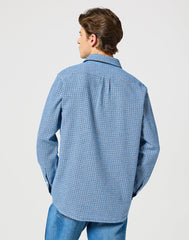 WRANGLER MĘSKA KOSZULA 1 PKT SHIRT WRANGLER BLUE 112357232 W5X2018059