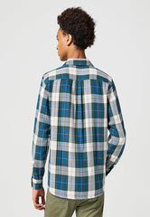 Męska Koszula Wrangler 2 Pkt Shirt Green 112357974 W5K7016823