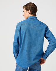 Męska Koszula Jeansowa Wrangler Western Shirt Cool Medium 112362373