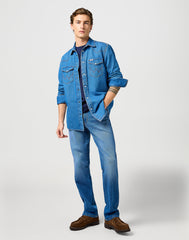 Męska Koszula Jeansowa Wrangler Western Shirt Cool Medium 112362373