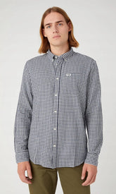 Męska Koszula Wrangler Ls 1 Pkt Button Down Navy 112345377 W5B1011976