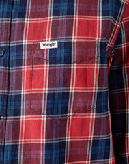 Męska Koszula Wrangler Ls 1 Pkt Shirt Red Indigo 112350396 W5A9017325