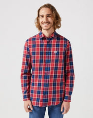 Męska Koszula Wrangler Ls 1 Pkt Shirt Red Indigo 112350396 W5A9017325