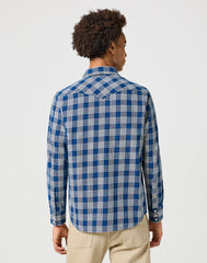 Męska Koszula Wrangler Western Indigo Shirt Dark Wash 112357250 W5K9014055